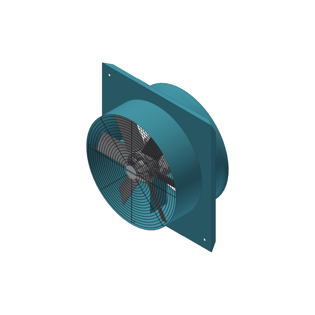 Wall Plate Exhaust Fan Angle Front Solid View